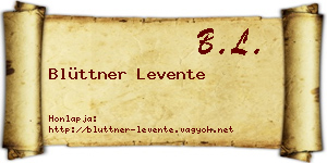 Blüttner Levente névjegykártya